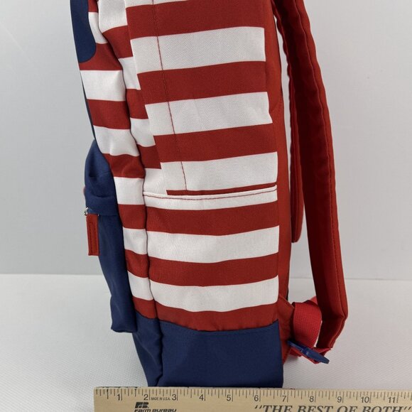 Disney Mickey Mouse Striped Backpack Red White and Blue Adj Straps Americana OS - Picture 15 of 15